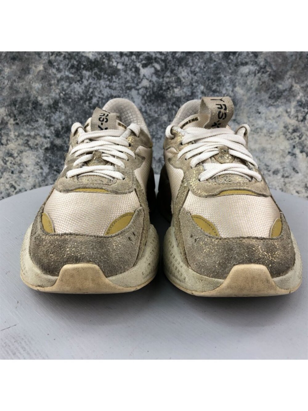 Puma Women's Size 9 RS-X Winter Glimmer Cream Gold Lace-Up Sneakers 372761-01 - Picture 2 of 12